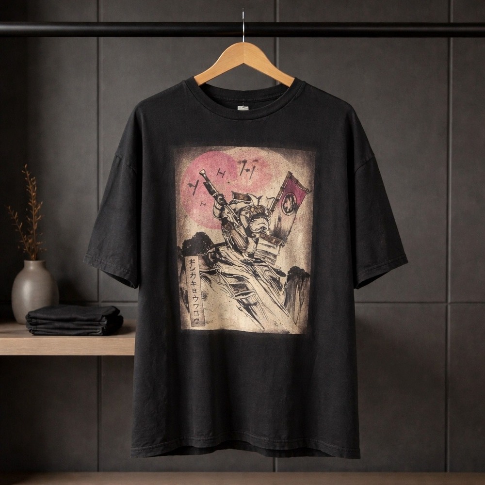 Star Wars Stormtrooper Samurai Graphic T-Shirt Black Cotton Mens XXXL